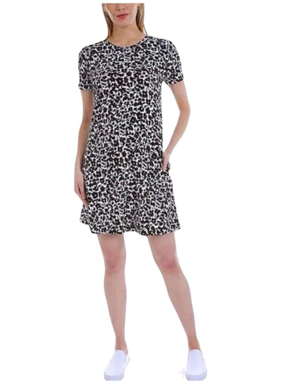 Ellen Tracy Animal Print
Two Pockets Shirt Dress‎ Relaxed Fit For Vacation Sz L